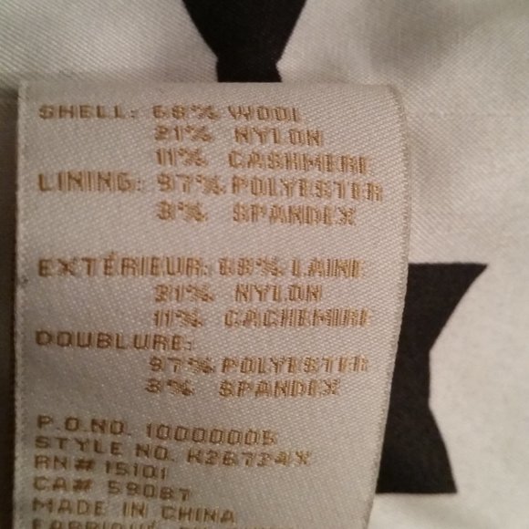 Kate Spade black cashmere wool blend coat EUC - Picture 8 of 10